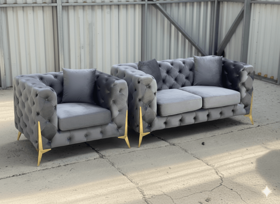 Paris Sofa UK - Side view of premium sofas from Newcastle Beds UK